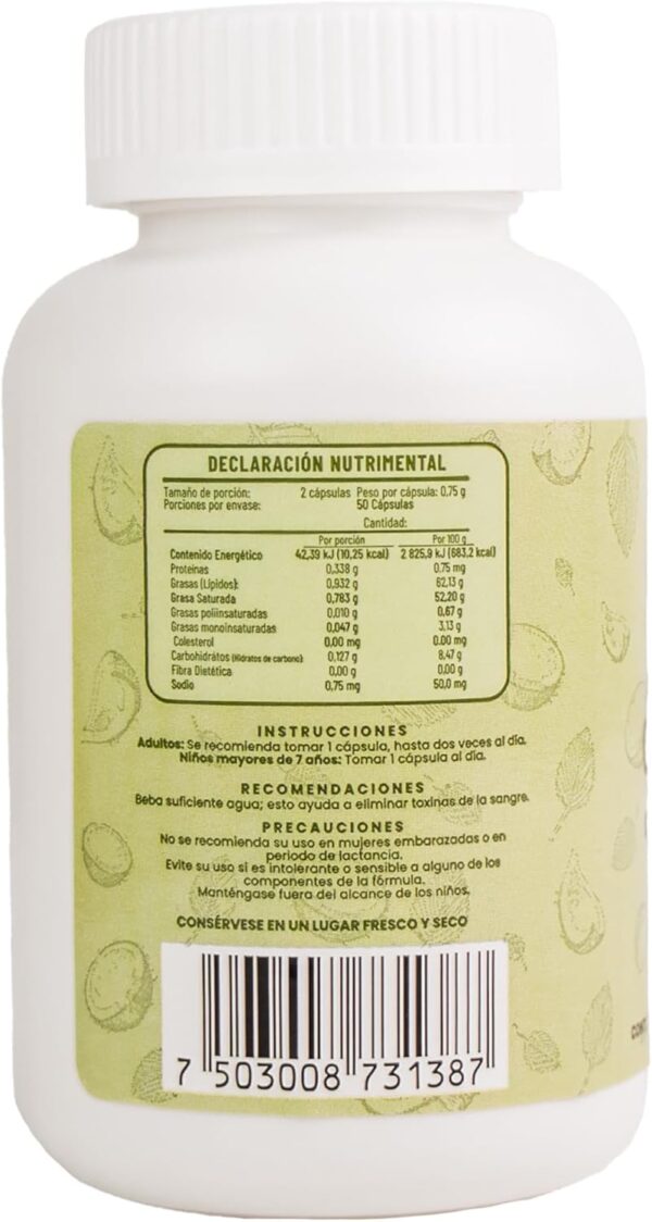 Aceite De Orégano Y Aceite De Coco En Cápsulas 100 Pzas ORE - Imagen 3