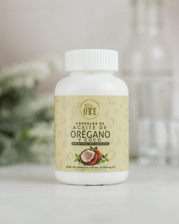 Aceite De Orégano Y Aceite De Coco En Cápsulas 100 Pzas ORE