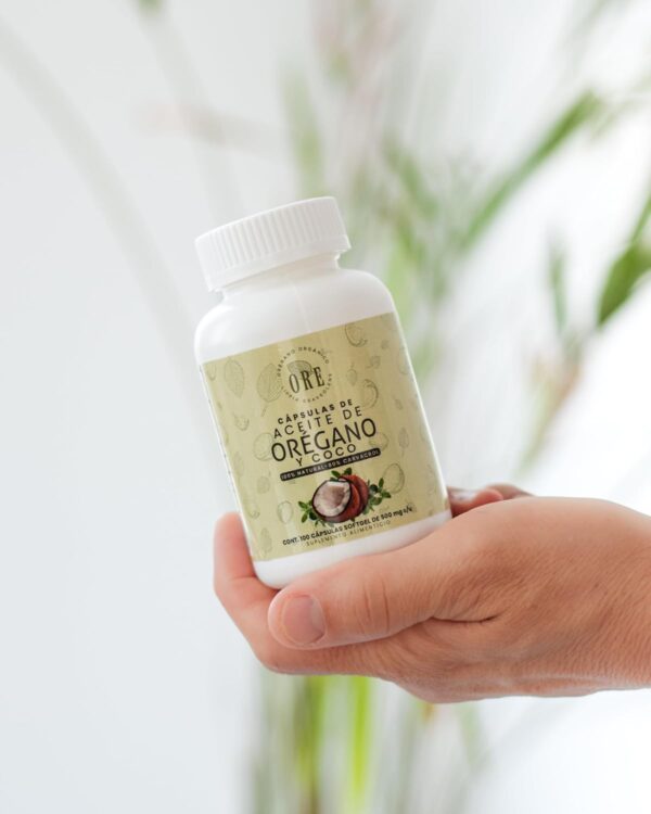 Aceite De Orégano Y Aceite De Coco En Cápsulas 100 Pzas ORE - Imagen 6